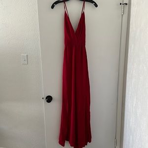 Cross cross back maxi dress